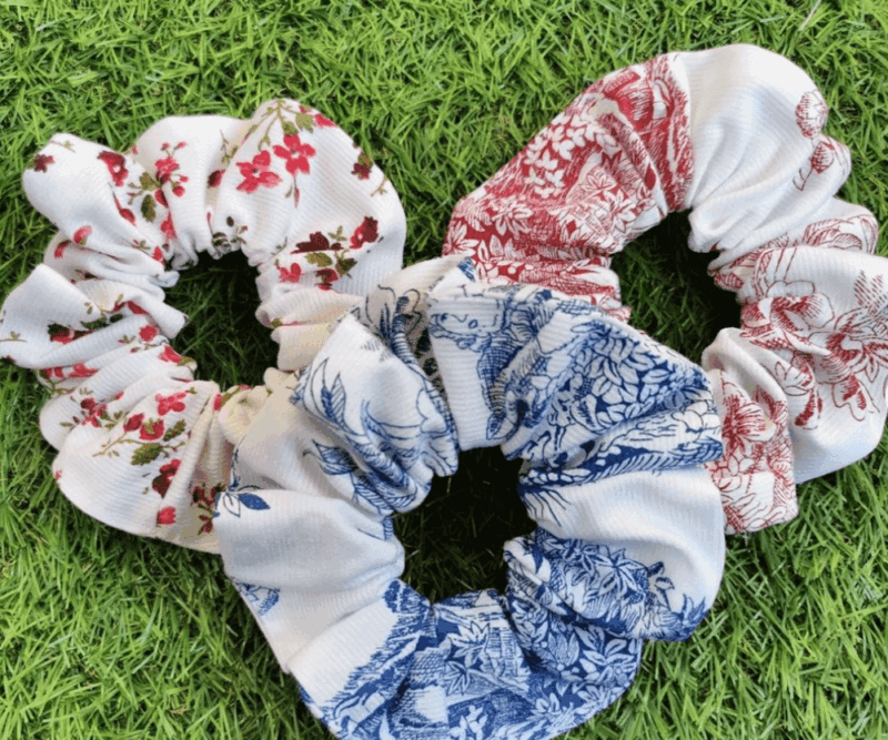 Chouchou piqué de coton, chouchou, scrunche, chouchou coton, saruimagine, accessoire cheveux, accessoire , fait main, cadeau fait main , cadeaux artisanaux