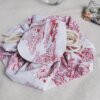 Pochette maquillage ronde, pochette maquillage, pochette rangement, rangement, accessoire , accessoire maquillage, rangement toilette, trousse de toilette, saruimagine, cadeaux faits mains, idée cadeau