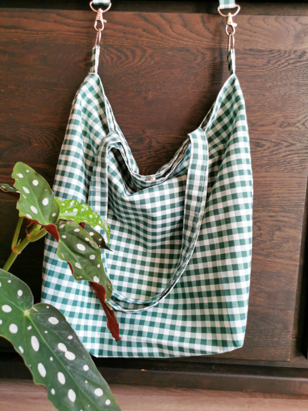 Sac cabas vichy, sac cabas gingham, sac cabas ajustable, sac de courses, sac cabas, sac tote, tote, tote bag, cadeau fait main, sac fourre-tout, sac tendances, cadeau, artisanant, saruimagine