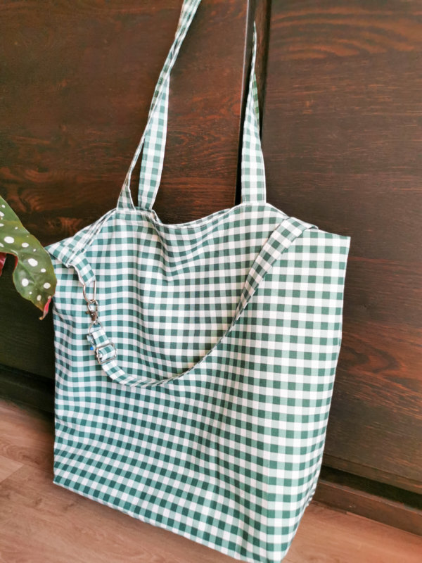 Sac cabas vichy, sac cabas gingham, sac cabas ajustable, sac de courses, sac cabas, sac tote, tote, tote bag, cadeau fait main, sac fourre-tout, sac tendances, cadeau, artisanant, saruimagine