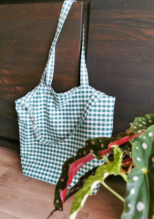 Sac cabas vichy, sac cabas gingham, sac cabas ajustable, sac de courses, sac cabas, sac tote, tote, tote bag, cadeau fait main, sac fourre-tout, sac tendances, cadeau, artisanant, saruimagine