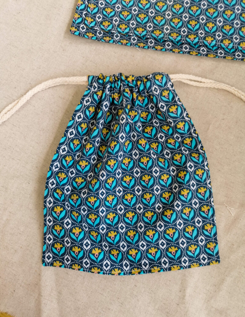 Lot de 3 sacs à vrac bleu, sac à vrac, sac zéro déchets , produits zéro déchets, sac à vrac en lot, sac à légumes, sac à fruits, sac en coton, saruimagine