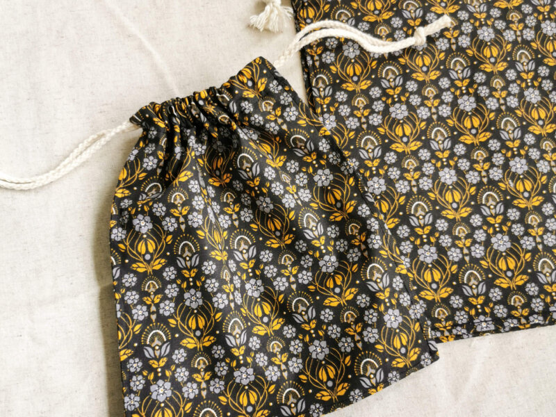 Lot de 3 sacs à vrac noir, Lot de 3 sacs à vrac bleu, sac à vrac, sac zéro déchets , produits zéro déchets, sac à vrac en lot, sac à légumes, sac à fruits, sac en coton, saruimagine